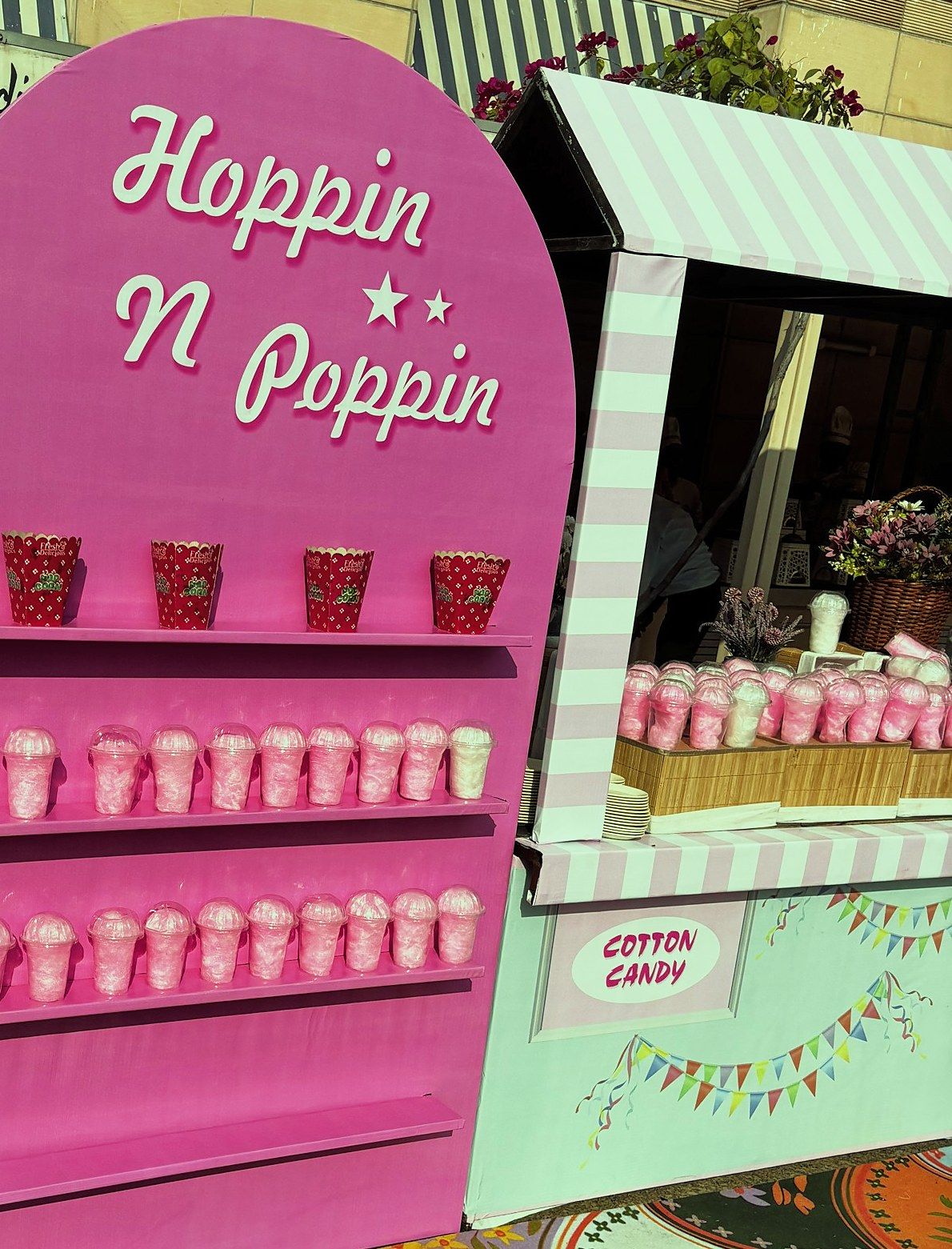 Popcorn and cotton candy cart